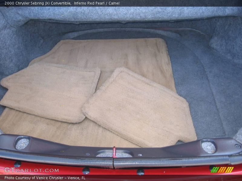 Inferno Red Pearl / Camel 2000 Chrysler Sebring JXi Convertible