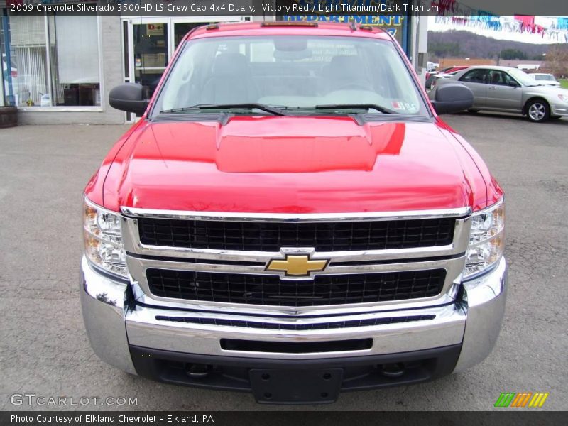 Victory Red / Light Titanium/Dark Titanium 2009 Chevrolet Silverado 3500HD LS Crew Cab 4x4 Dually
