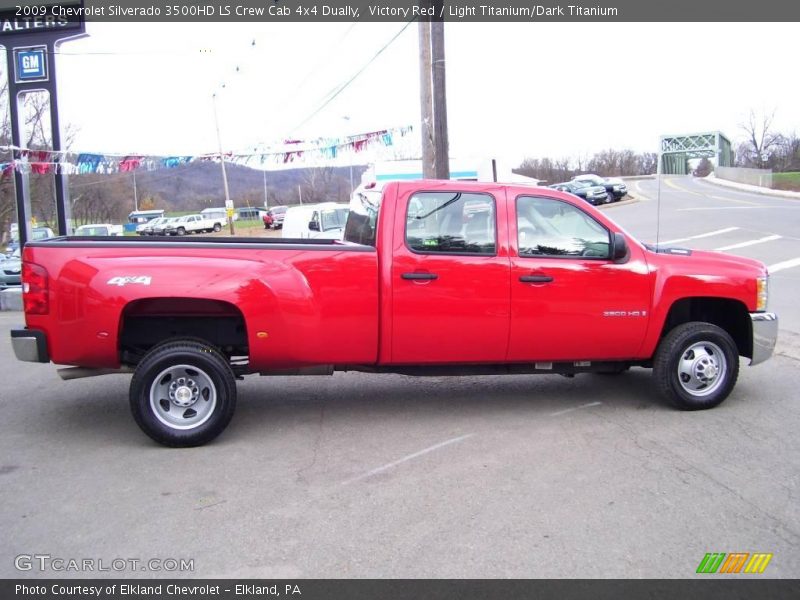 Victory Red / Light Titanium/Dark Titanium 2009 Chevrolet Silverado 3500HD LS Crew Cab 4x4 Dually