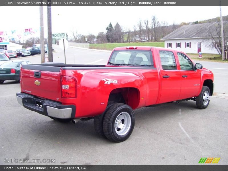 Victory Red / Light Titanium/Dark Titanium 2009 Chevrolet Silverado 3500HD LS Crew Cab 4x4 Dually