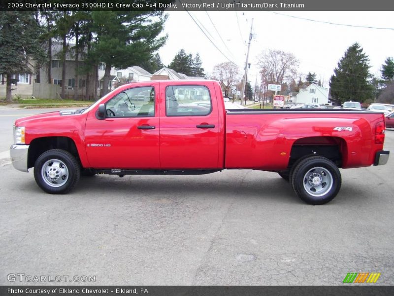Victory Red / Light Titanium/Dark Titanium 2009 Chevrolet Silverado 3500HD LS Crew Cab 4x4 Dually