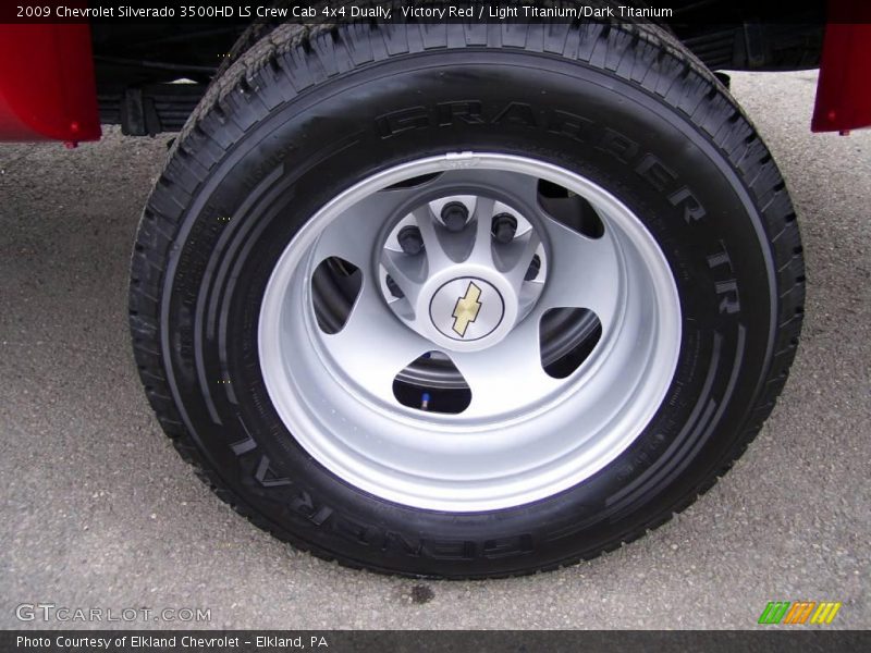 Victory Red / Light Titanium/Dark Titanium 2009 Chevrolet Silverado 3500HD LS Crew Cab 4x4 Dually