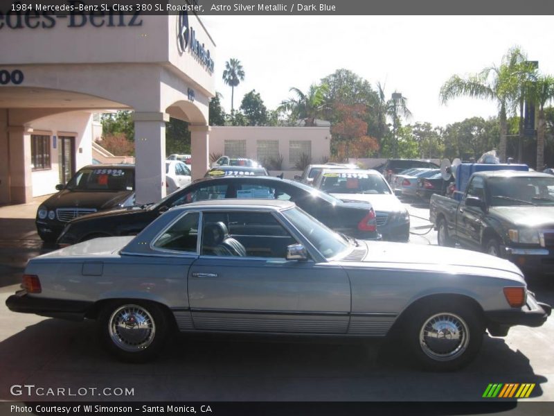 Astro Silver Metallic / Dark Blue 1984 Mercedes-Benz SL Class 380 SL Roadster