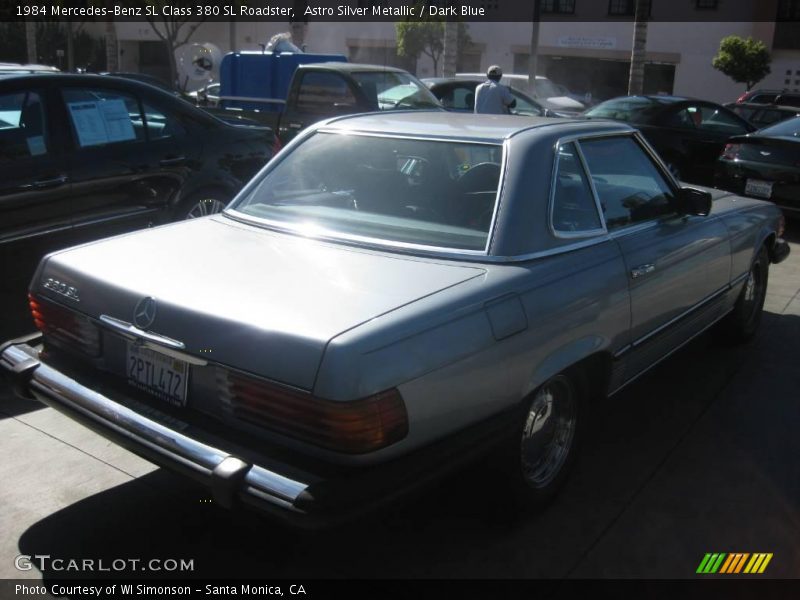Astro Silver Metallic / Dark Blue 1984 Mercedes-Benz SL Class 380 SL Roadster