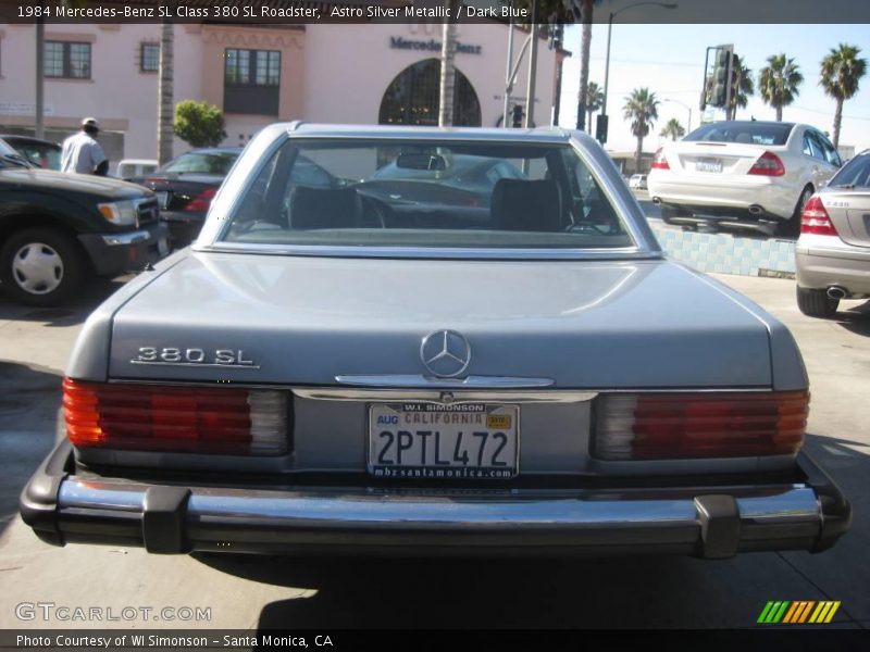 Astro Silver Metallic / Dark Blue 1984 Mercedes-Benz SL Class 380 SL Roadster