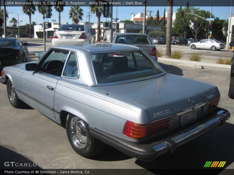 Astro Silver Metallic / Dark Blue 1984 Mercedes-Benz SL Class 380 SL Roadster