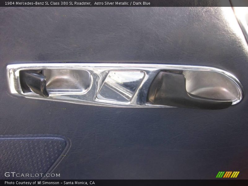Astro Silver Metallic / Dark Blue 1984 Mercedes-Benz SL Class 380 SL Roadster