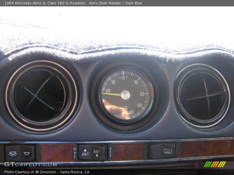 Astro Silver Metallic / Dark Blue 1984 Mercedes-Benz SL Class 380 SL Roadster