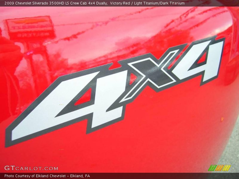 Victory Red / Light Titanium/Dark Titanium 2009 Chevrolet Silverado 3500HD LS Crew Cab 4x4 Dually