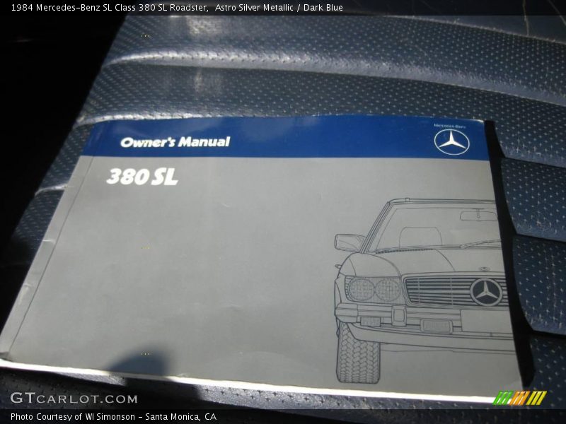 Astro Silver Metallic / Dark Blue 1984 Mercedes-Benz SL Class 380 SL Roadster