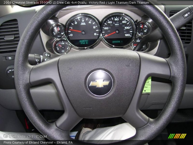 Victory Red / Light Titanium/Dark Titanium 2009 Chevrolet Silverado 3500HD LS Crew Cab 4x4 Dually