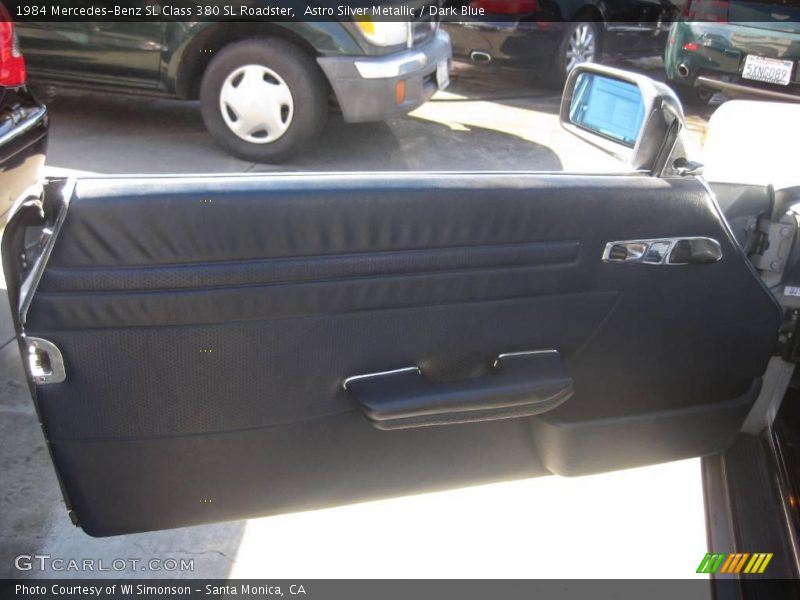 Astro Silver Metallic / Dark Blue 1984 Mercedes-Benz SL Class 380 SL Roadster