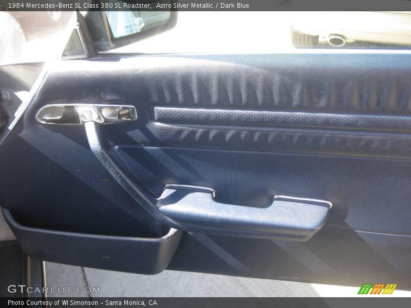 Astro Silver Metallic / Dark Blue 1984 Mercedes-Benz SL Class 380 SL Roadster
