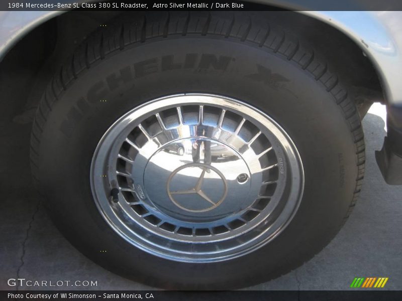 Astro Silver Metallic / Dark Blue 1984 Mercedes-Benz SL Class 380 SL Roadster