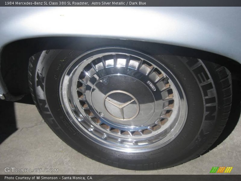 Astro Silver Metallic / Dark Blue 1984 Mercedes-Benz SL Class 380 SL Roadster