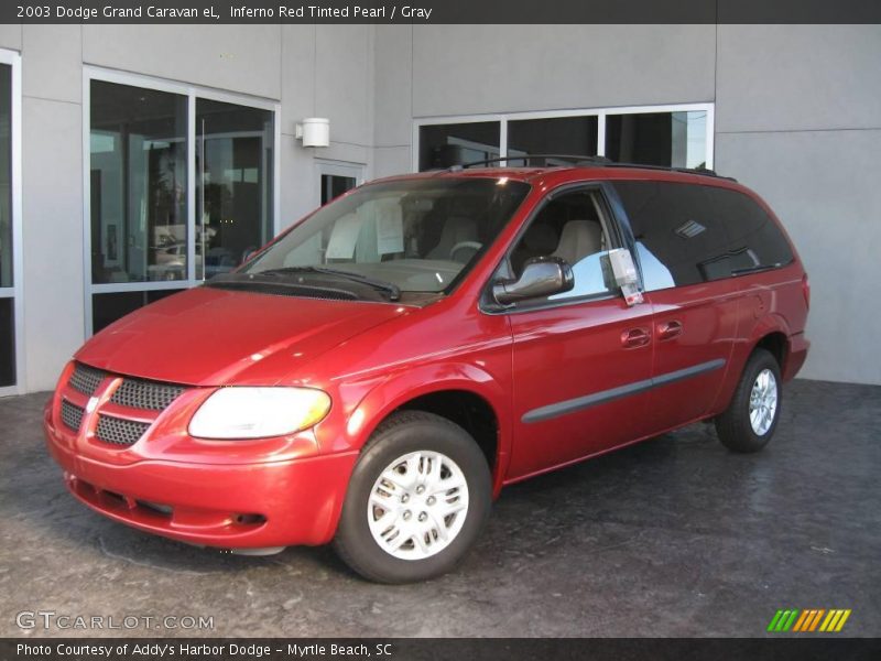 Inferno Red Tinted Pearl / Gray 2003 Dodge Grand Caravan eL