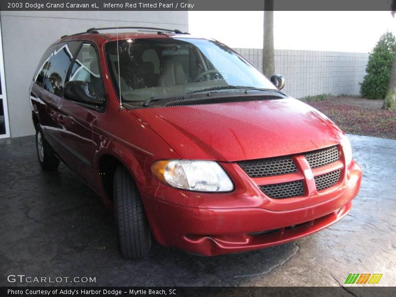 Inferno Red Tinted Pearl / Gray 2003 Dodge Grand Caravan eL