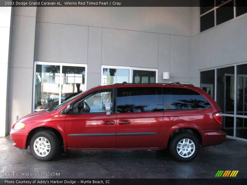 Inferno Red Tinted Pearl / Gray 2003 Dodge Grand Caravan eL