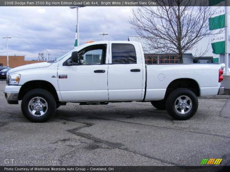 Bright White / Medium Slate Gray 2008 Dodge Ram 3500 Big Horn Edition Quad Cab 4x4