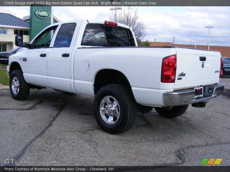 Bright White / Medium Slate Gray 2008 Dodge Ram 3500 Big Horn Edition Quad Cab 4x4