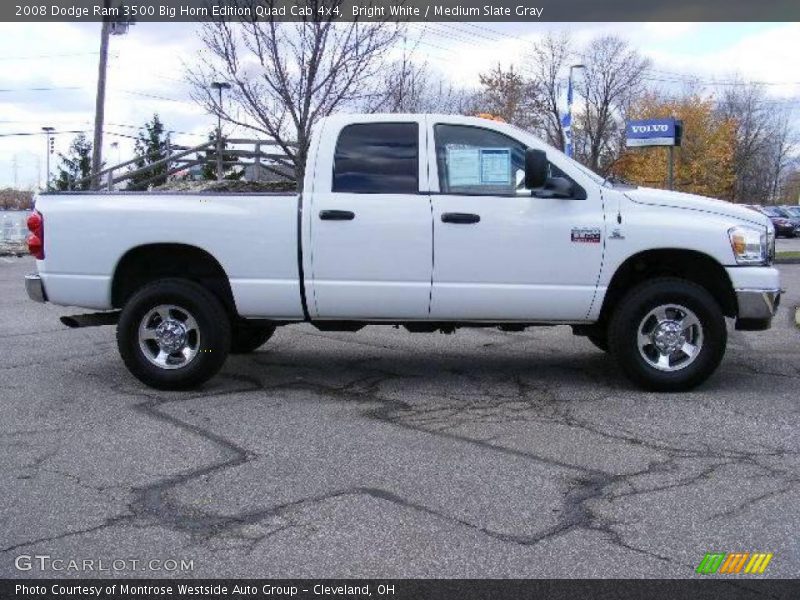 Bright White / Medium Slate Gray 2008 Dodge Ram 3500 Big Horn Edition Quad Cab 4x4
