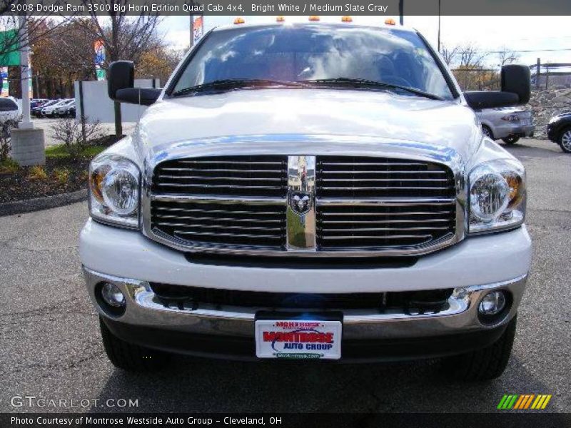 Bright White / Medium Slate Gray 2008 Dodge Ram 3500 Big Horn Edition Quad Cab 4x4