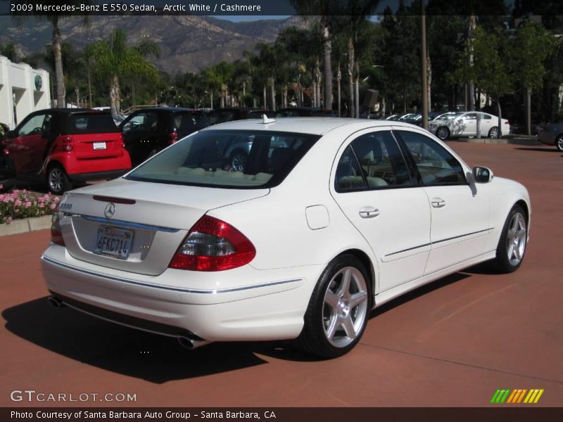 Arctic White / Cashmere 2009 Mercedes-Benz E 550 Sedan