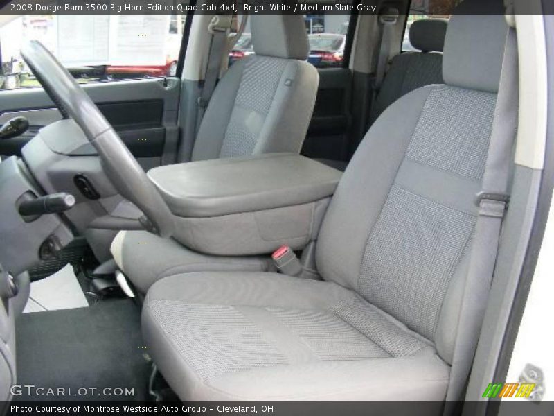 Bright White / Medium Slate Gray 2008 Dodge Ram 3500 Big Horn Edition Quad Cab 4x4