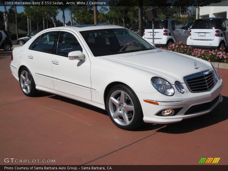 Arctic White / Cashmere 2009 Mercedes-Benz E 550 Sedan