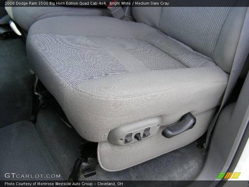 Bright White / Medium Slate Gray 2008 Dodge Ram 3500 Big Horn Edition Quad Cab 4x4