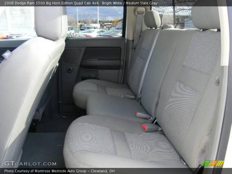 Bright White / Medium Slate Gray 2008 Dodge Ram 3500 Big Horn Edition Quad Cab 4x4