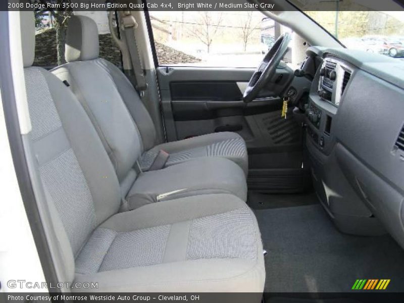 Bright White / Medium Slate Gray 2008 Dodge Ram 3500 Big Horn Edition Quad Cab 4x4
