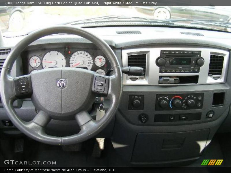 Bright White / Medium Slate Gray 2008 Dodge Ram 3500 Big Horn Edition Quad Cab 4x4
