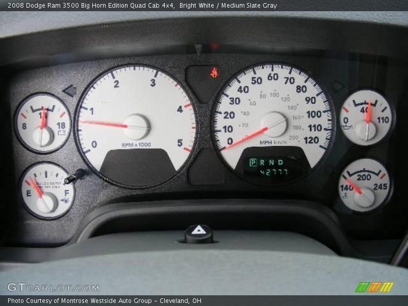 Bright White / Medium Slate Gray 2008 Dodge Ram 3500 Big Horn Edition Quad Cab 4x4