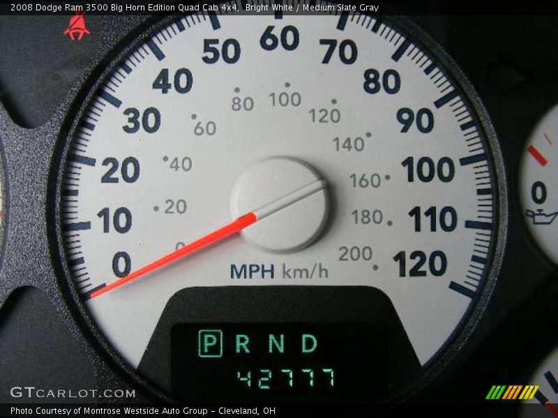 Bright White / Medium Slate Gray 2008 Dodge Ram 3500 Big Horn Edition Quad Cab 4x4