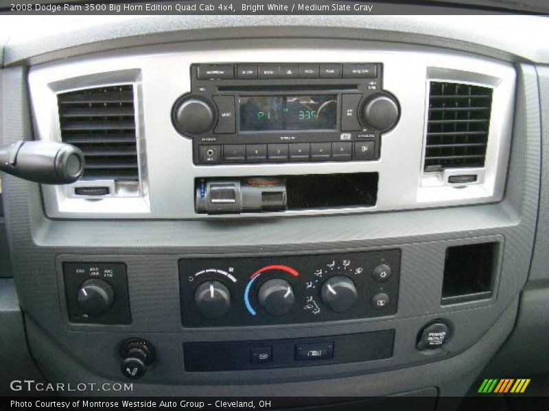 Bright White / Medium Slate Gray 2008 Dodge Ram 3500 Big Horn Edition Quad Cab 4x4
