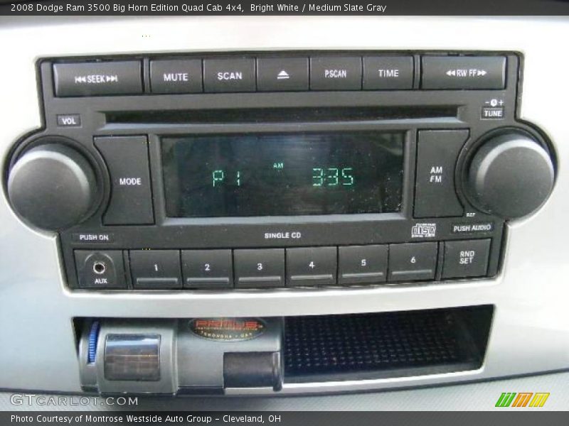 Bright White / Medium Slate Gray 2008 Dodge Ram 3500 Big Horn Edition Quad Cab 4x4