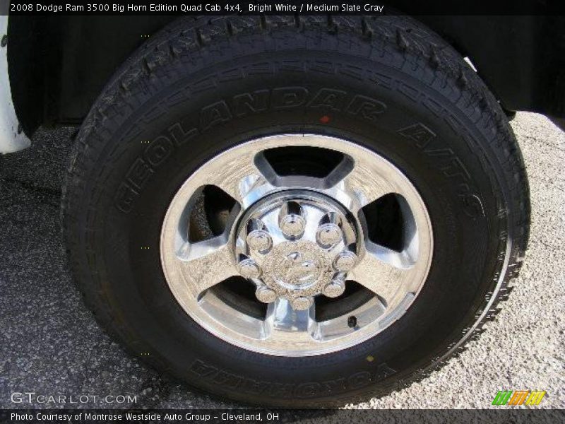 Bright White / Medium Slate Gray 2008 Dodge Ram 3500 Big Horn Edition Quad Cab 4x4