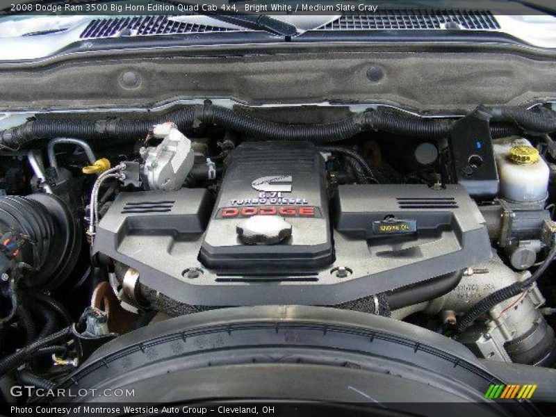 Bright White / Medium Slate Gray 2008 Dodge Ram 3500 Big Horn Edition Quad Cab 4x4