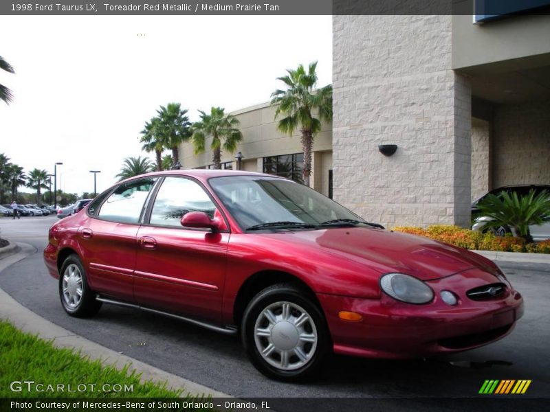 Toreador Red Metallic / Medium Prairie Tan 1998 Ford Taurus LX