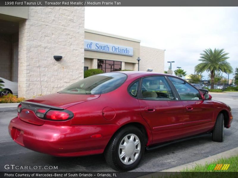 Toreador Red Metallic / Medium Prairie Tan 1998 Ford Taurus LX
