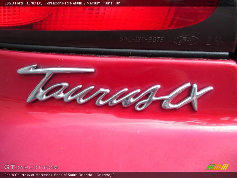 Toreador Red Metallic / Medium Prairie Tan 1998 Ford Taurus LX