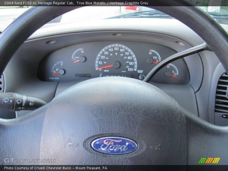 True Blue Metallic / Heritage Graphite Grey 2004 Ford F150 XL Heritage Regular Cab