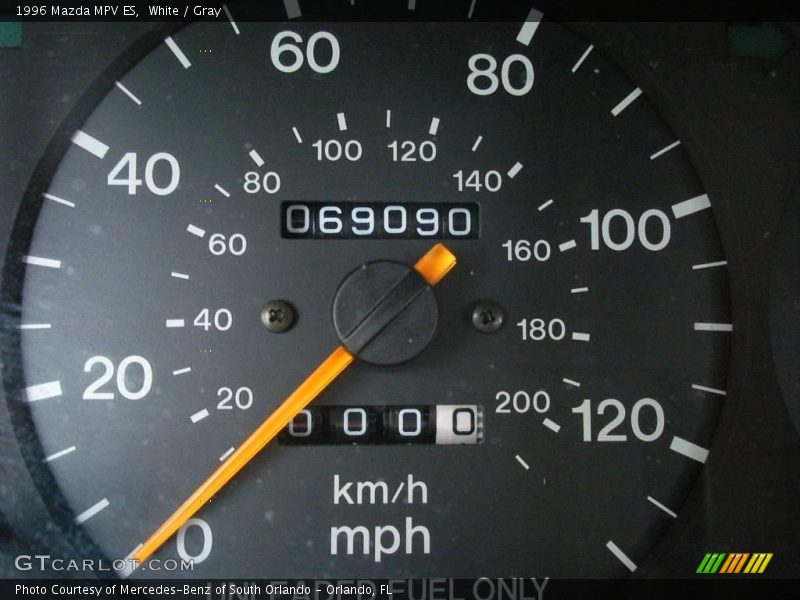 White / Gray 1996 Mazda MPV ES