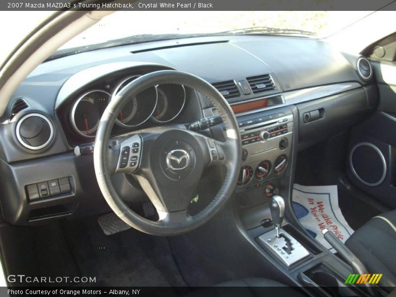 Crystal White Pearl / Black 2007 Mazda MAZDA3 s Touring Hatchback