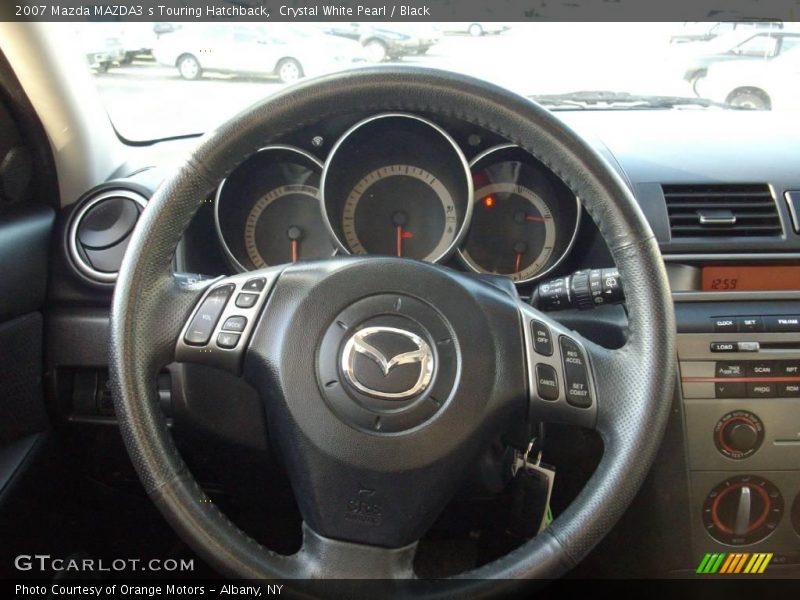 Crystal White Pearl / Black 2007 Mazda MAZDA3 s Touring Hatchback