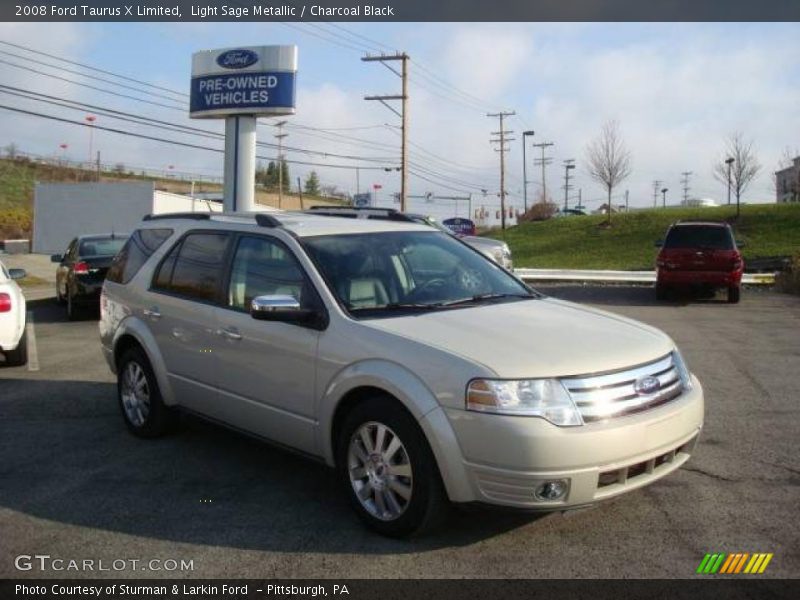 Light Sage Metallic / Charcoal Black 2008 Ford Taurus X Limited