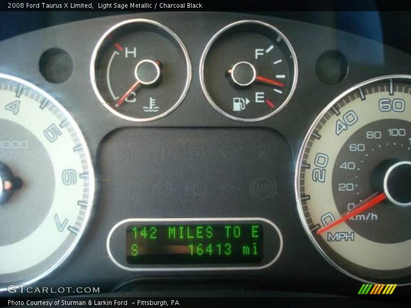 Light Sage Metallic / Charcoal Black 2008 Ford Taurus X Limited