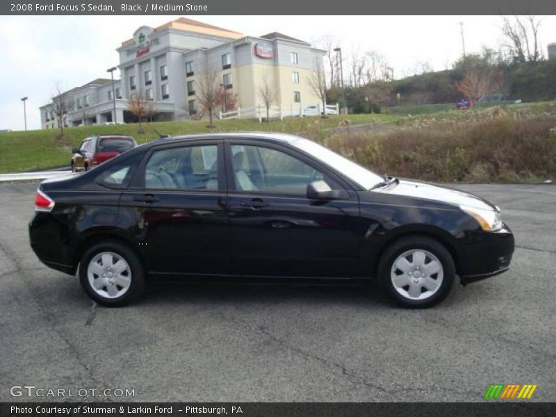 Black / Medium Stone 2008 Ford Focus S Sedan