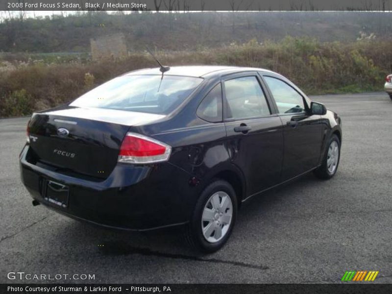 Black / Medium Stone 2008 Ford Focus S Sedan